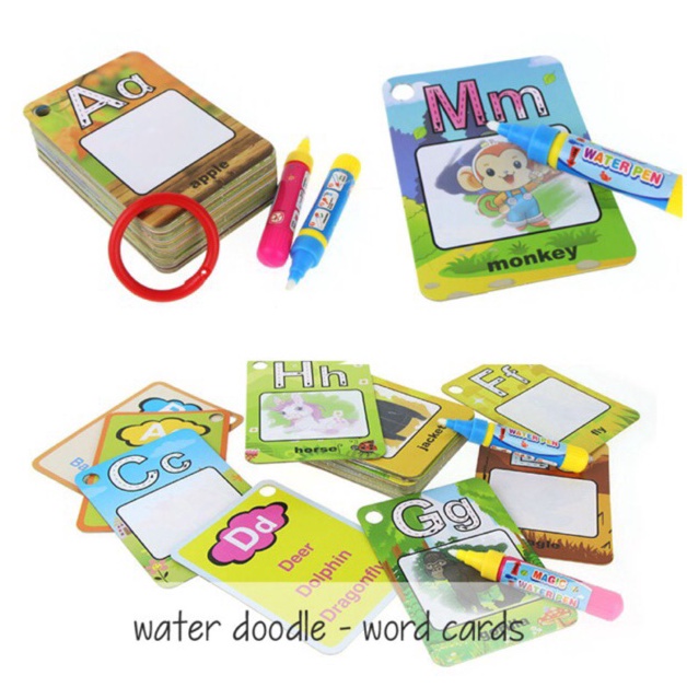 

Mainan mewarnai MAGIC DRAWING CARD 26pcs magic water painting kartu mewarnai water doodle EDUFUNTOYS ART H4T5