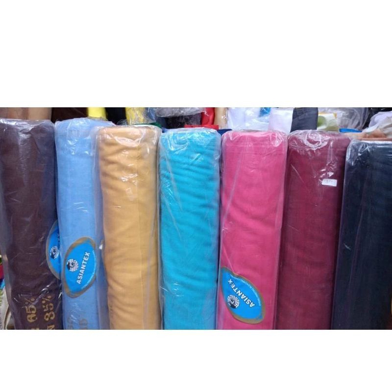 (Meteran) Kain Lapis Asiantex Warna Putih