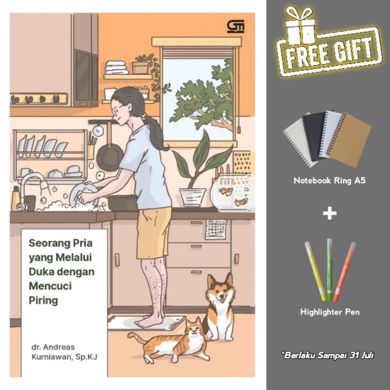 Seorang Pria yang Melalui Duka dengan Mencuci Piring