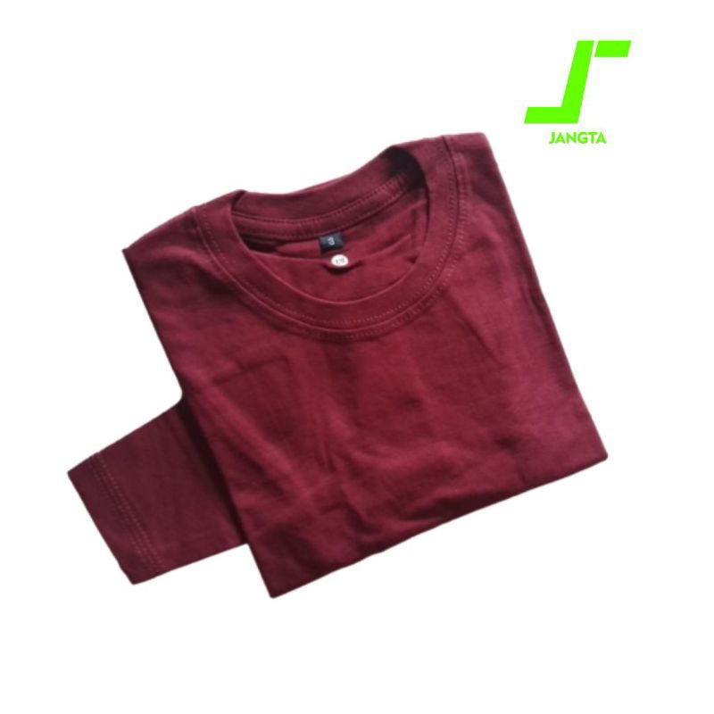 BAJU KAOS POLOS ANAK MERAH MAROON MARUN LENGAN PANJANG LAKI-LAKI DAN PEREMPUAN PREMIUM