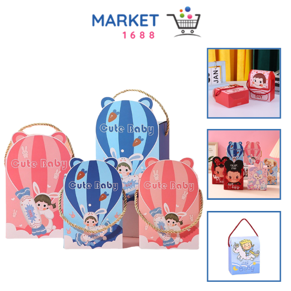 

Market1688 Goodie Bag Ulang Tahun Anak Motif Kartun Tas Bingkisan Hadiah Hampers Ulang Tahun Anak Kotak Souvenir Kantong Tentengan Bingkisan Paper Bag Kertas