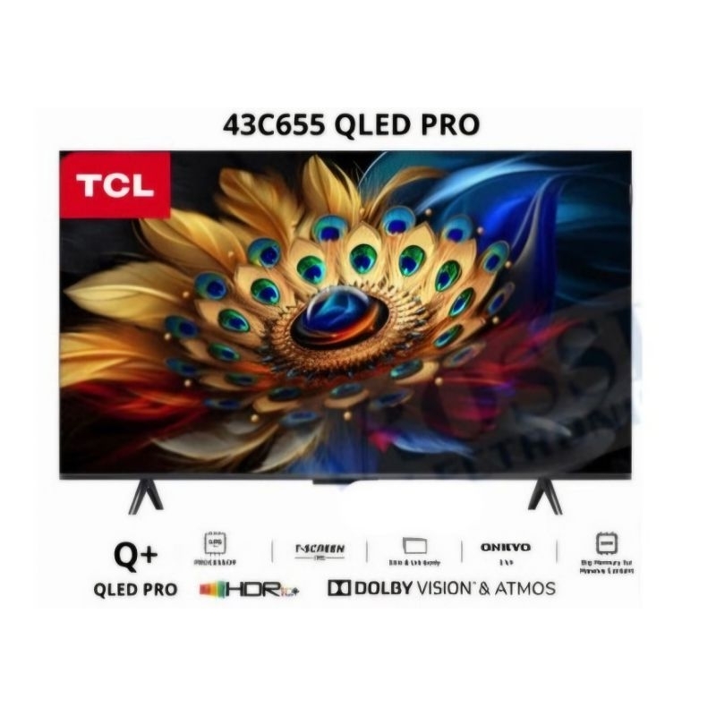 LED Android Google TV TCL 43C655 QLED 4K Smart TV