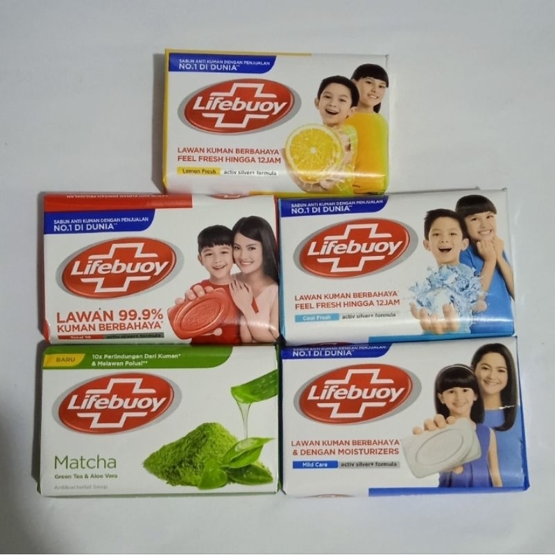 Lifebuoy sabun mandi batangan 5 varian. Isi : 1 lusin (12 buah). Netto : 100g