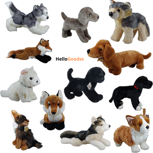 Boneka Binatang Anjing Corgie Weimaraner  Husky Serigala Fox Wolf Dachshund - Ukuran M  dan L ( Coco