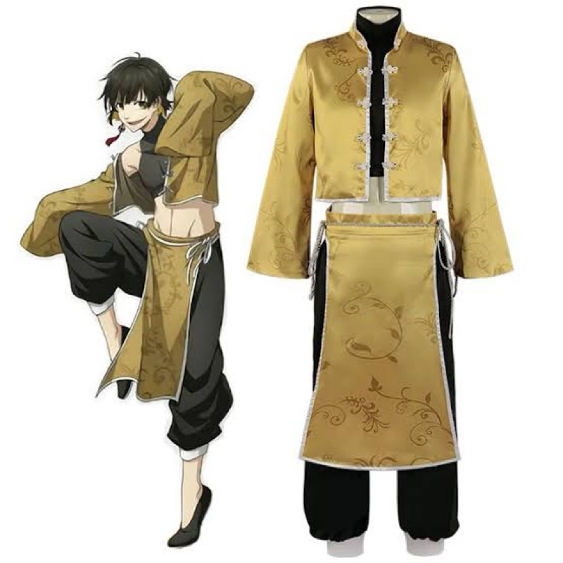 Bachira BLUELOCK BLUE LOCK Cheongsam + Wig Cosplay Costume Full Set