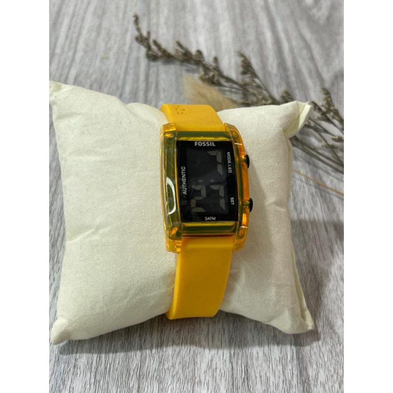 Jam Tangan Wanita Fashion Fossil Tali Rubber Digital