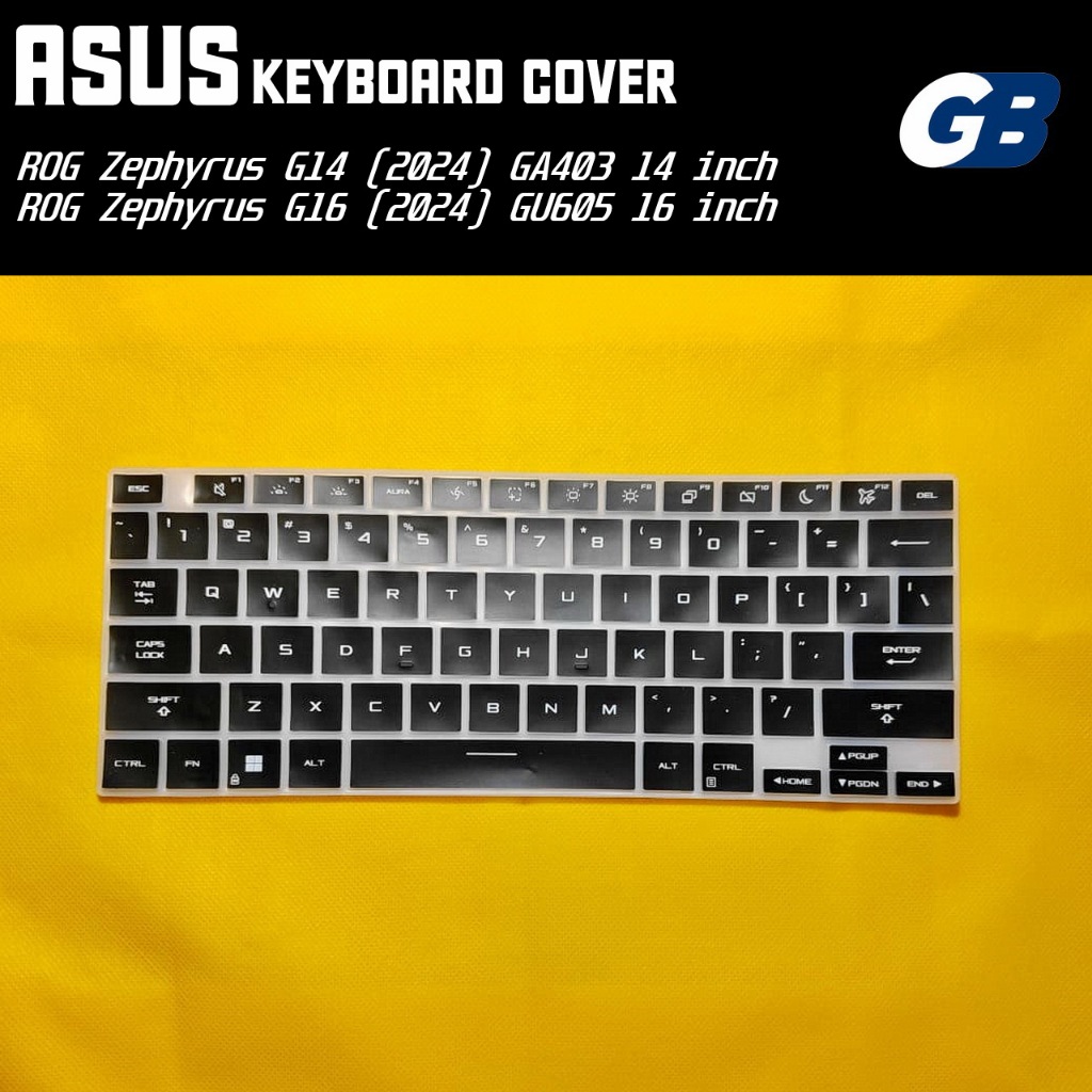 ASUS ROG Zephyrus G14 GA403 14 inch, G16 GU605 16 inch Silicone Keyboard Cover