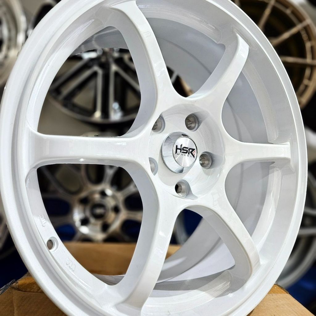 Velg mobil civic turbo ring 18 hsr yuzawa white lubang 5x114