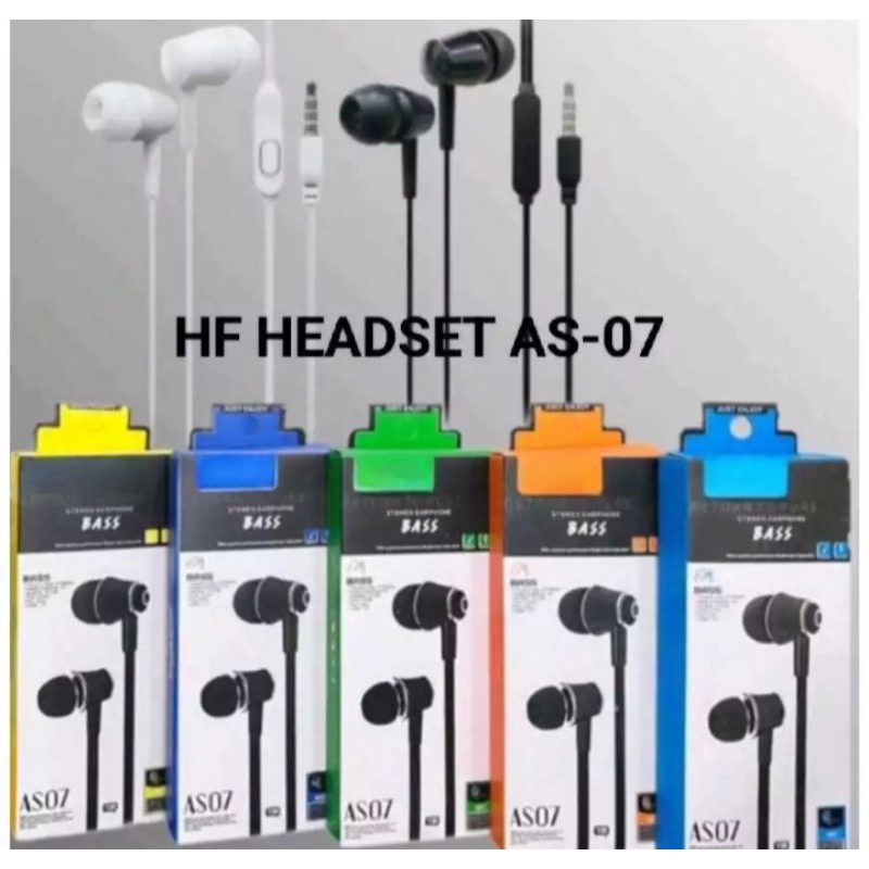 HF HEADSET AS-07 BRANDED KUALITAS BAGUS