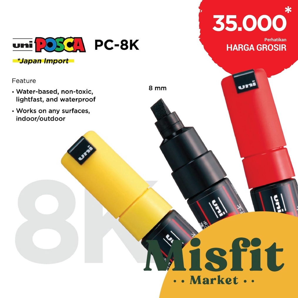 

KODE H9K4 UNI POSCA PC8K Paint Marker Broad Tip PC8K