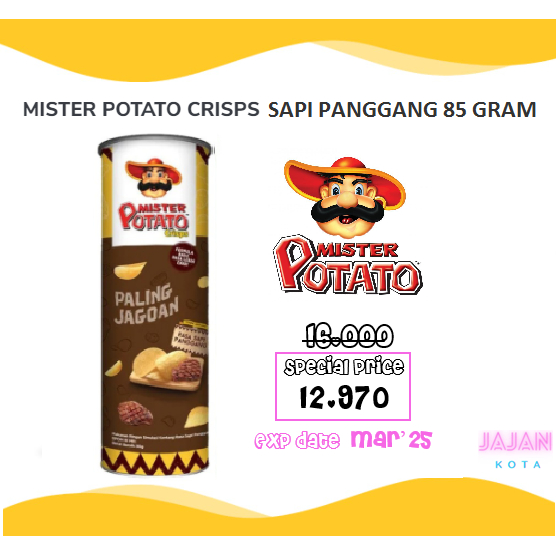 

Mister Potato Crisps Sapi Panggang 85 gram