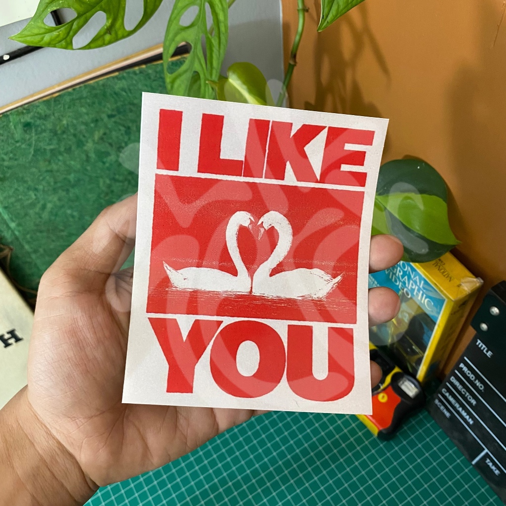 

stiker I like you / stiker poster / sticker aesthetic / sticker tumblr / stiker premium / stiker hp / stiker laptop / stiker helm / stiker tahan air