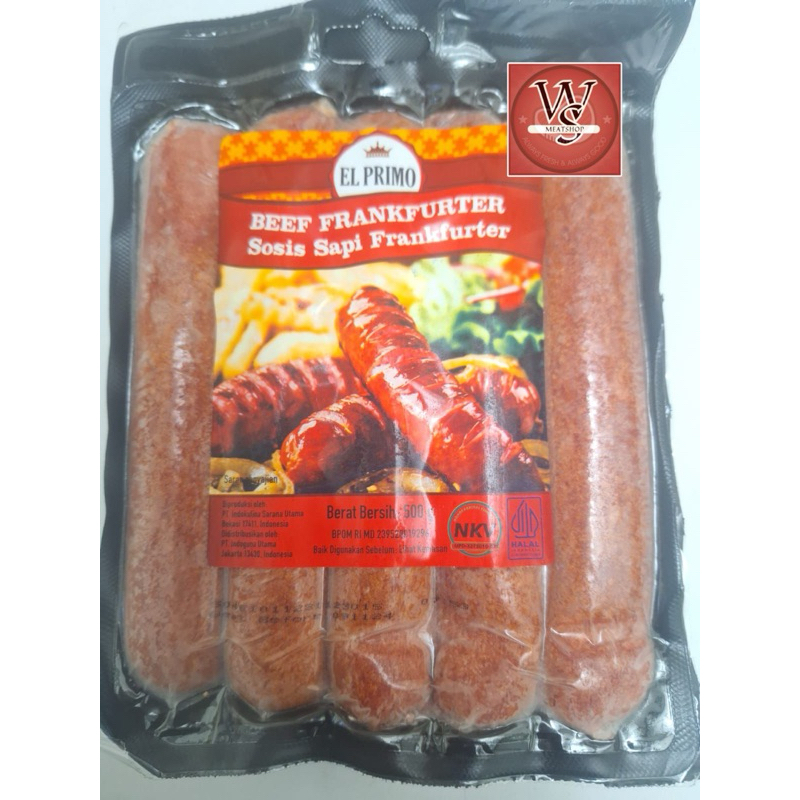 

EL PRIMO BEEF FRANKFURTER SAUSAGE 500 gr