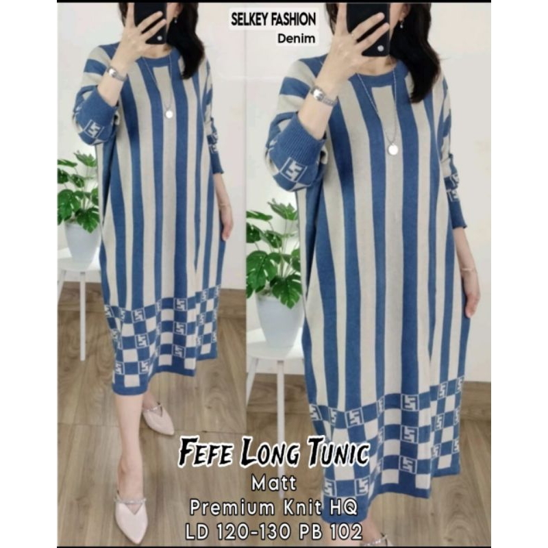 Fefe Long Tunik || Premium Knit HQ || LD 120-130 PB 102 JUMBO