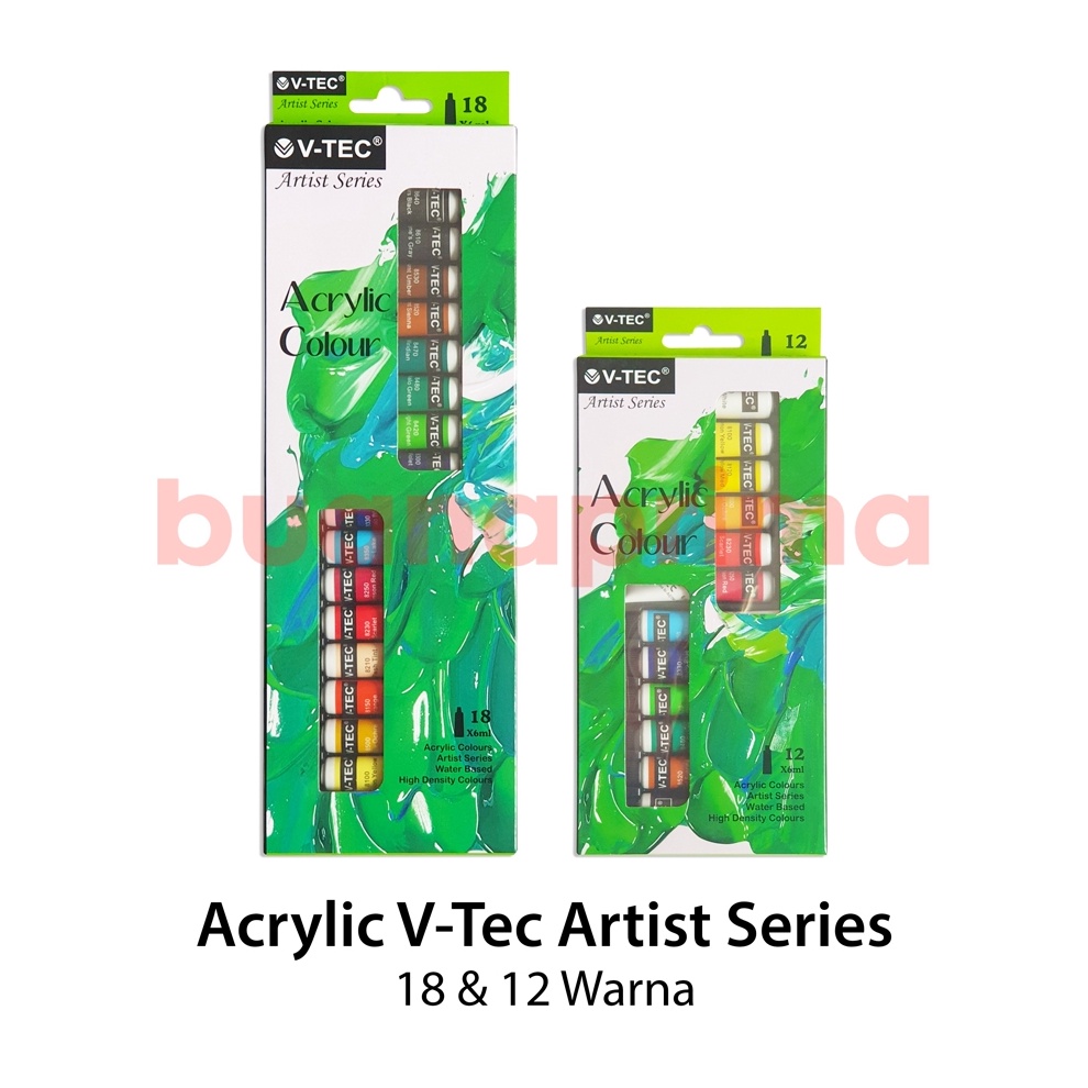 

KODE J98X Cat Akrilik VTec 1218 Warna 6 ml Acrylic Colours Vtec Melukis Kanvas VT612A VT618A