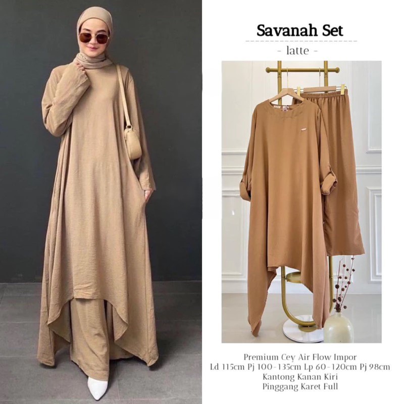 Savana Abaya Tunik Syari - One Set Tunik Jumbo + Rok