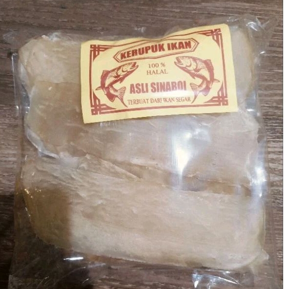 

Kerupuk Ikan Asli Sinaboi 250gram / Keripik Ikan Putih Segar Bagan / Krupuk Udang