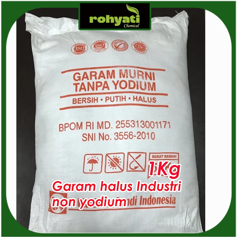 Garam halus industri non yodium 1KG / Garam industri/ NaCl/ Garam Halus