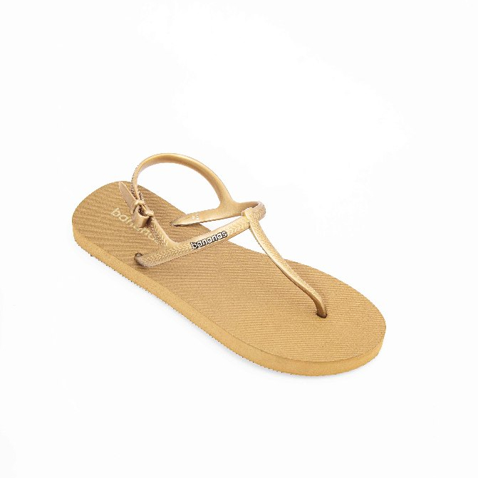 Bananas Slipper Sandal T-Strap Woman Bronze