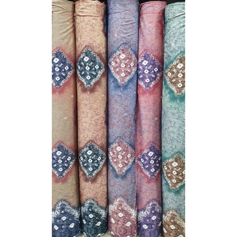 kain jumputan dobby print meteran