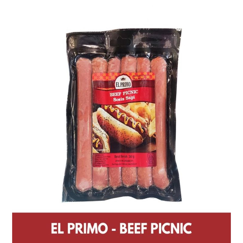 

EL PRIMO SOSIS SAPI KEJU BEEF CHEESE / PICNIC / BREAKFAST / FRANKFURTERS / BRATWURST