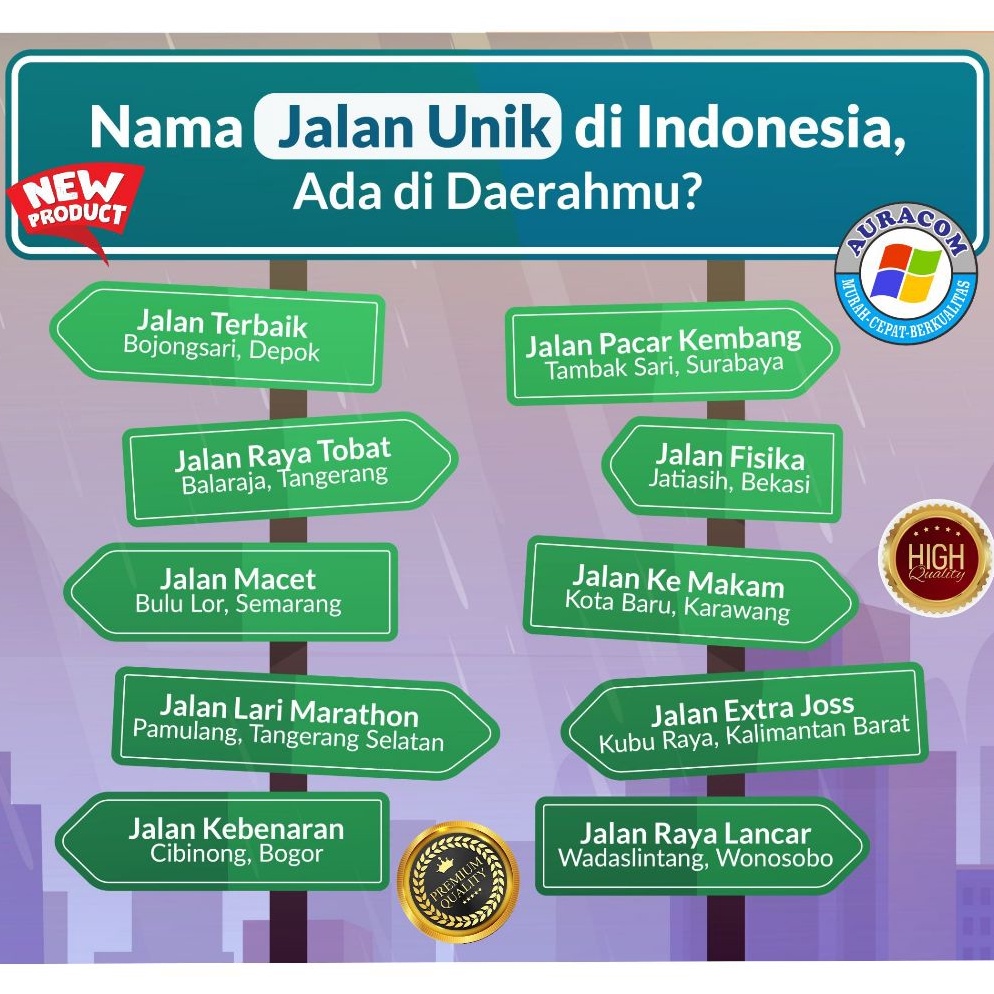 

KODE F34Q Plang NAMA JALAN Custom