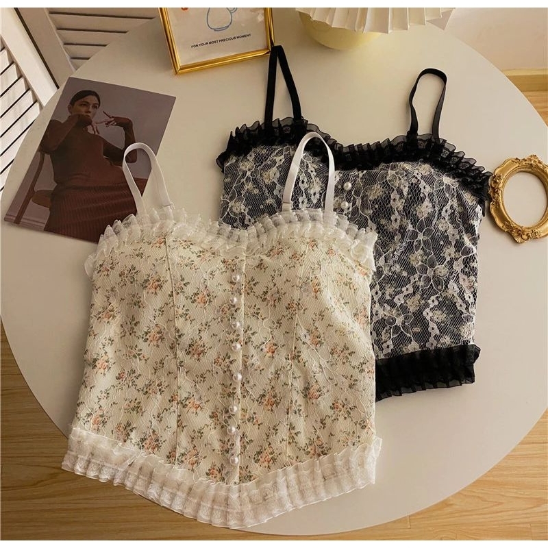 Kamisol lace korean/crop top lace korea