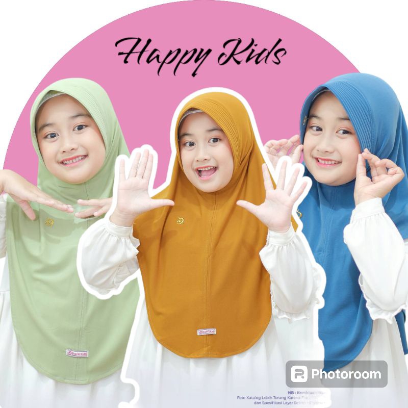 HAPPY KIDS JILBAB ANAK TERBARU ORI DAFFI HIJAB JILBAB SEKOLAH