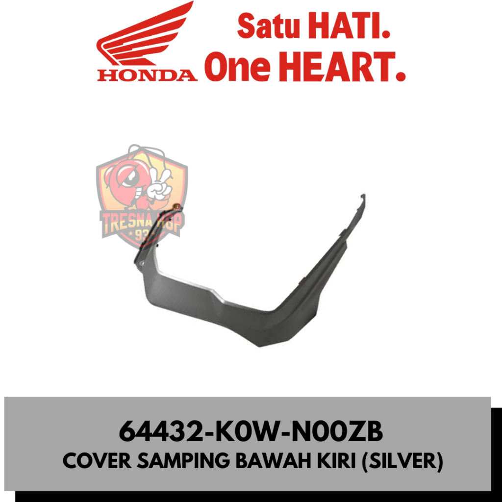 64432-K0W-N00ZB COVER SAMPING BAWAH KIRI (SILVER) ADV 150 K0W ORIGINAL | COVER L FLOOR SIDE 64432K0W