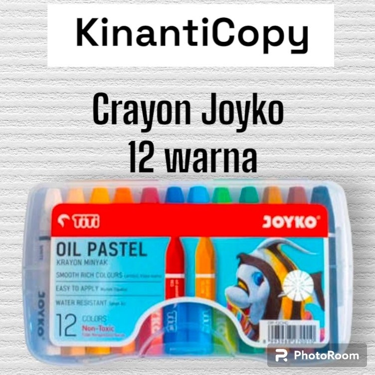 

Kualitas Bagus Crayon Joyko 12 Warna Oil Pastel