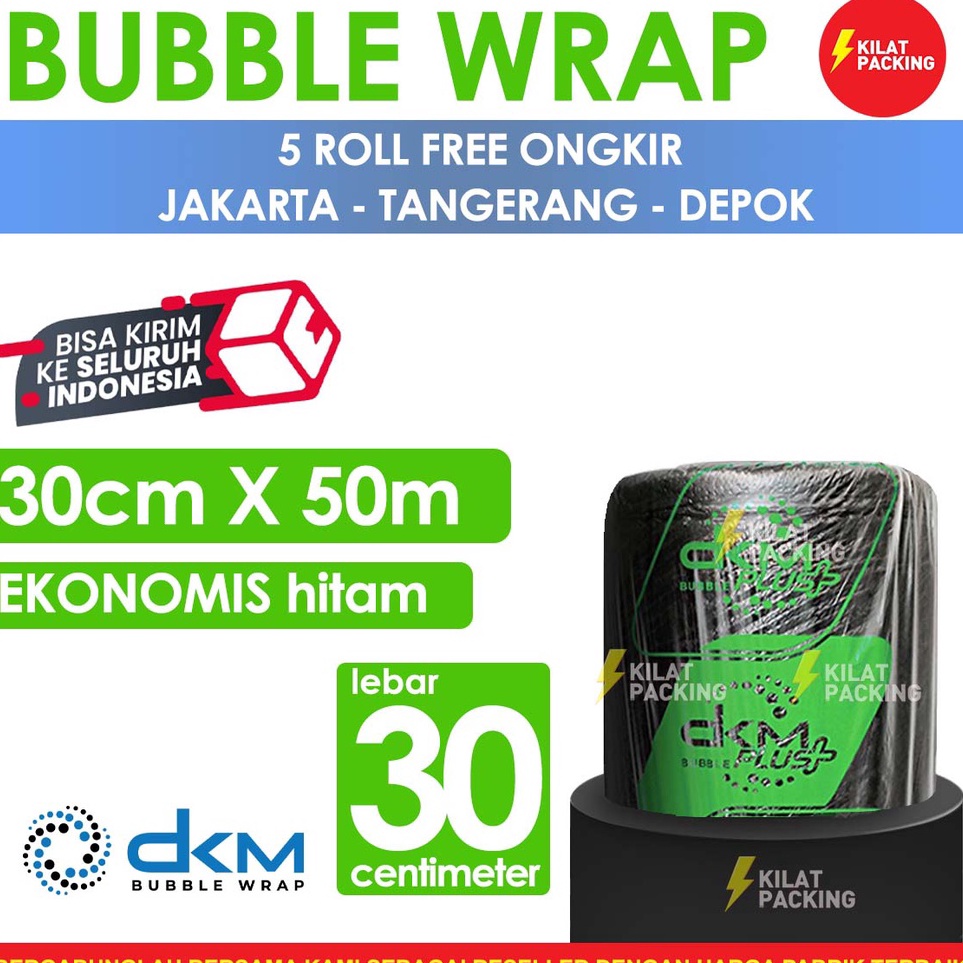 

Harga Minggu Ini PLASTIK BUBBLE WRAP 3CM X 5M HITAM EKONOMIS DKM PLUS TERMURAH SATUAN