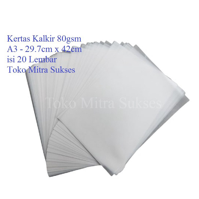 

Penjualan Ekonomis 2 Lembar Kertas Kalkir A3 8gsm 297cm x 42cm