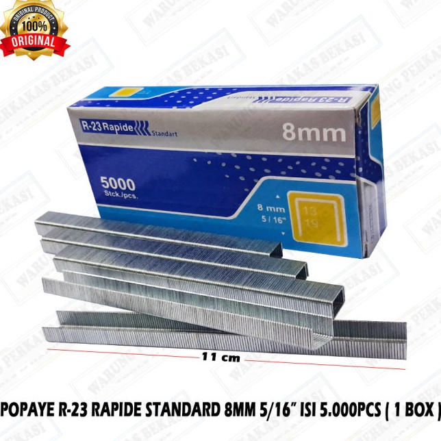 

Hadir Baru POPAYE 5Pcs 8mm 516 Isi Stapler R23 Gun Staples R23 Rapide 1 Box