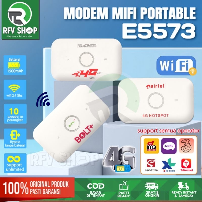 MODEM PORTABLE WIFI E5573 4G LTE MIFI Support all operator & Bypass
