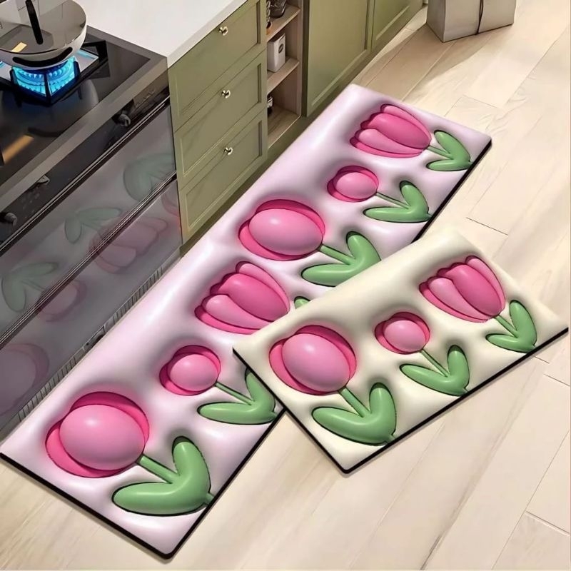 Keset Dapur 2in1 / Keset Diatomite Anti Slip / Keset 3D Karakter Serap Air.