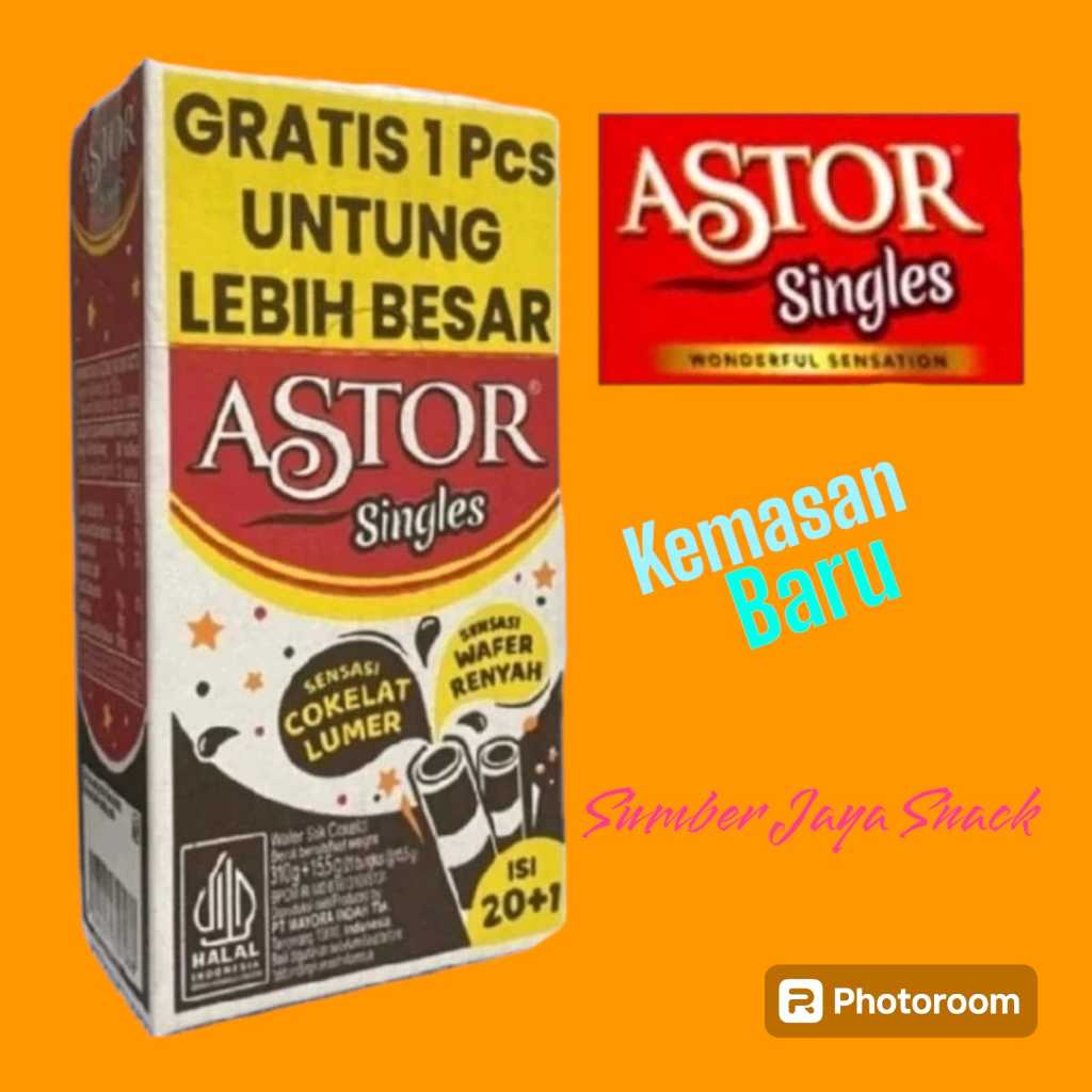 

Astor Singles Cokelat Lumer | Isi 20 Pcs @ 15.5 g | Mayora