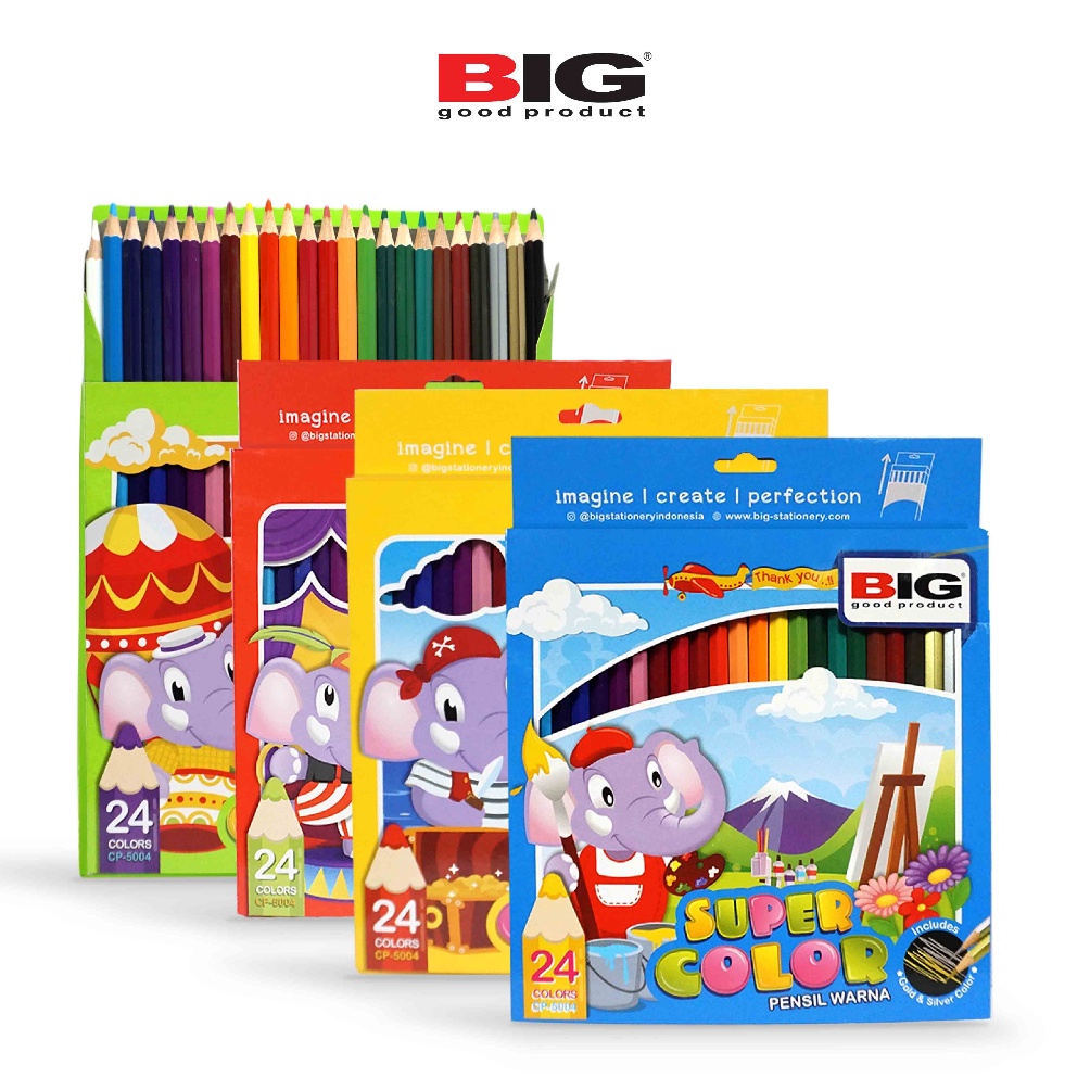 

KODE X47V BIG Pensil Warna Set Lengkap 24 Panjang CP54