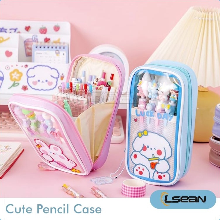 

Tempat Pensil Motif Kartun Lucu Korea Multilayer Anti Air Stationery Case ART J2H7