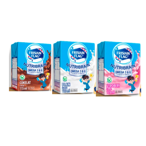 

Frisian flag omega uht strawberry / coklat / plain 115 ml