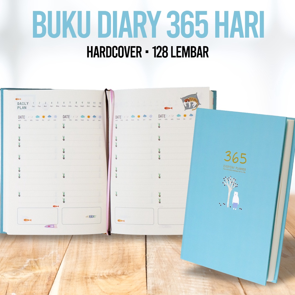 

Pusat Irit Buku Planner 365 Hari Hardcover Daily Planner weekly Planer Notebook Agenda Tahunan