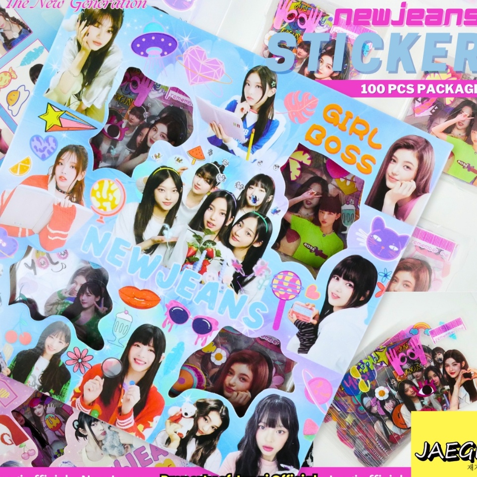 

Lebih Trend JAEGi New Jeans Sticker Box isi 1 Pcs Aesthetic Waterproof Sticker