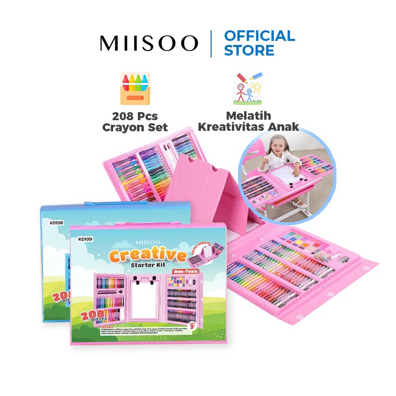 

KODE G84T MIISOO SET Crayon 28 PCS Set Pensil Warna Pastel Pensil Minyak warna untuk Melukis dan mewarnai