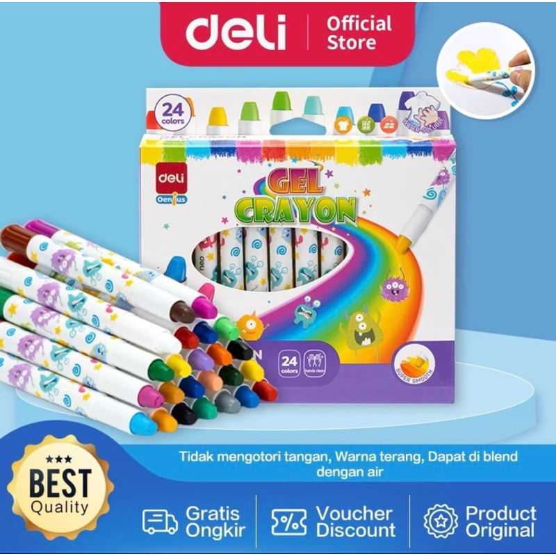 

crayon deli gel silky crayon oil pastel 24w