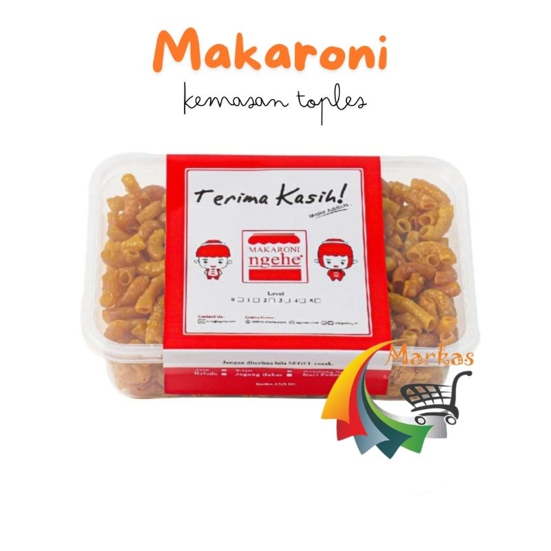 

Makaroni Ngehe Kering Berbagai Rasa Pedas Level 1-5 Kemasan Toples