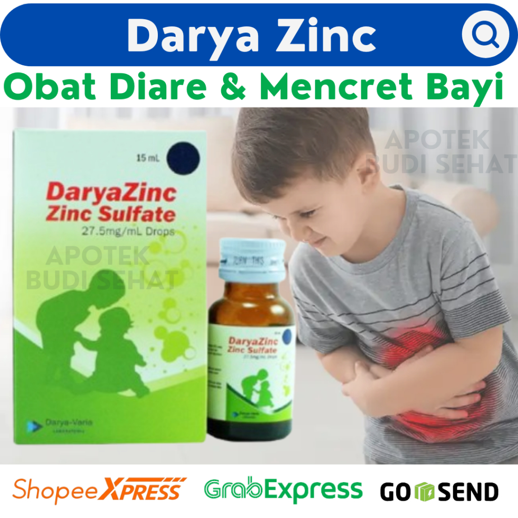 DaryaZinc Drop Obat Diare Mencret Bayi botol Peningkat Imun Sakit Perut sering BAB cair