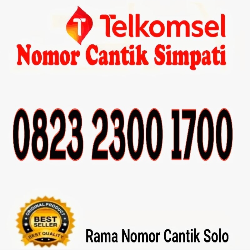 Kartu Perdana Nomor Cantik Telkomsel Simpati 4G/5G - 2300 1700 // 1900 // 4200 // 6100 // 9100