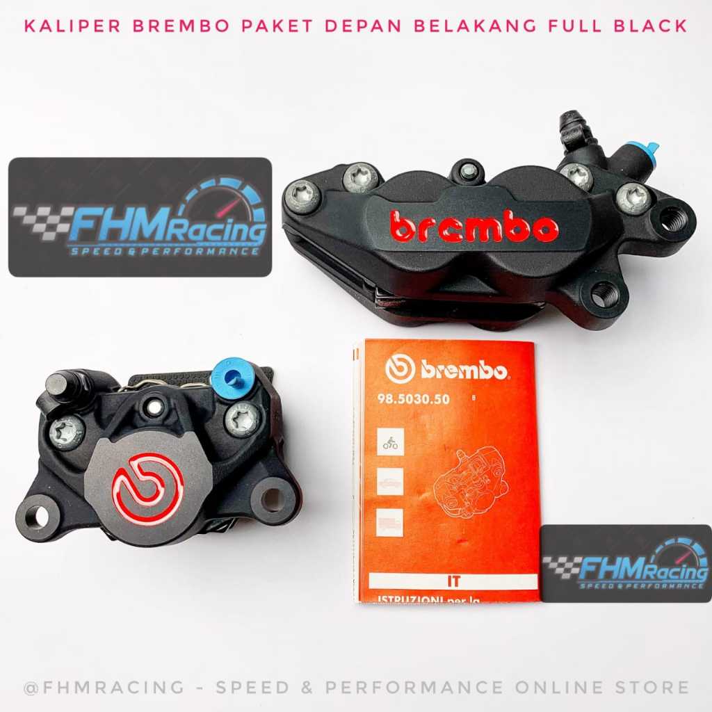 Caliper Brembo 4p DAN 2P BLACK LOGO RED original thailand