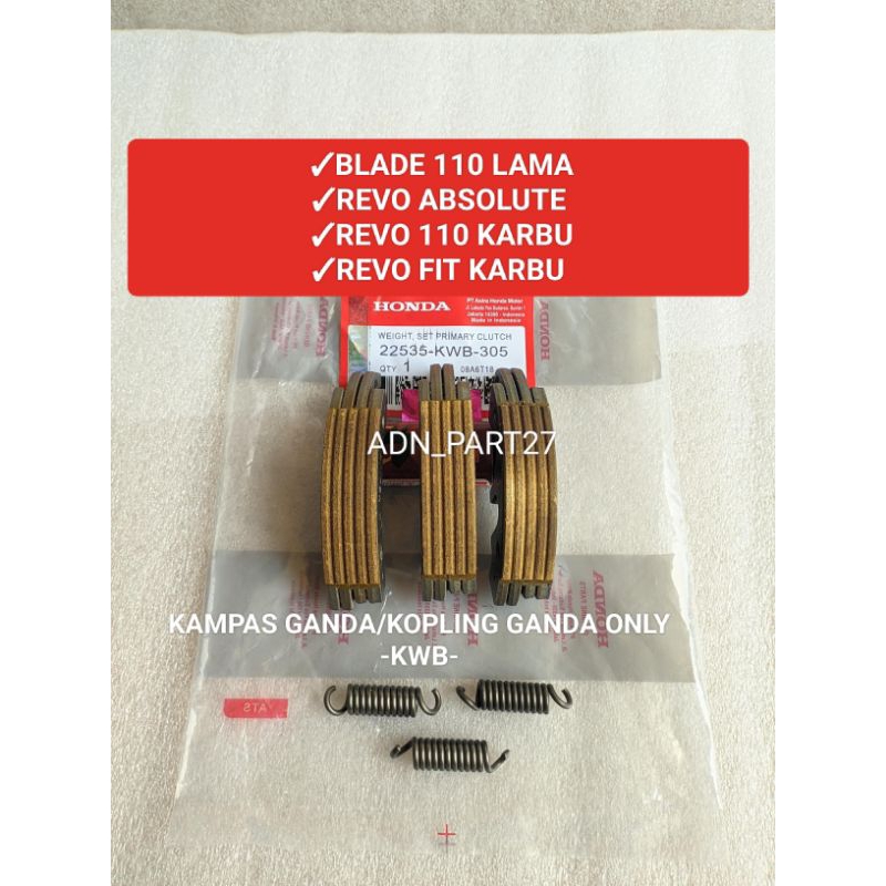 kampas ganda only (KWB) Blade 110/Revo absolute/Revo 110 karbu/Revo fit karbu