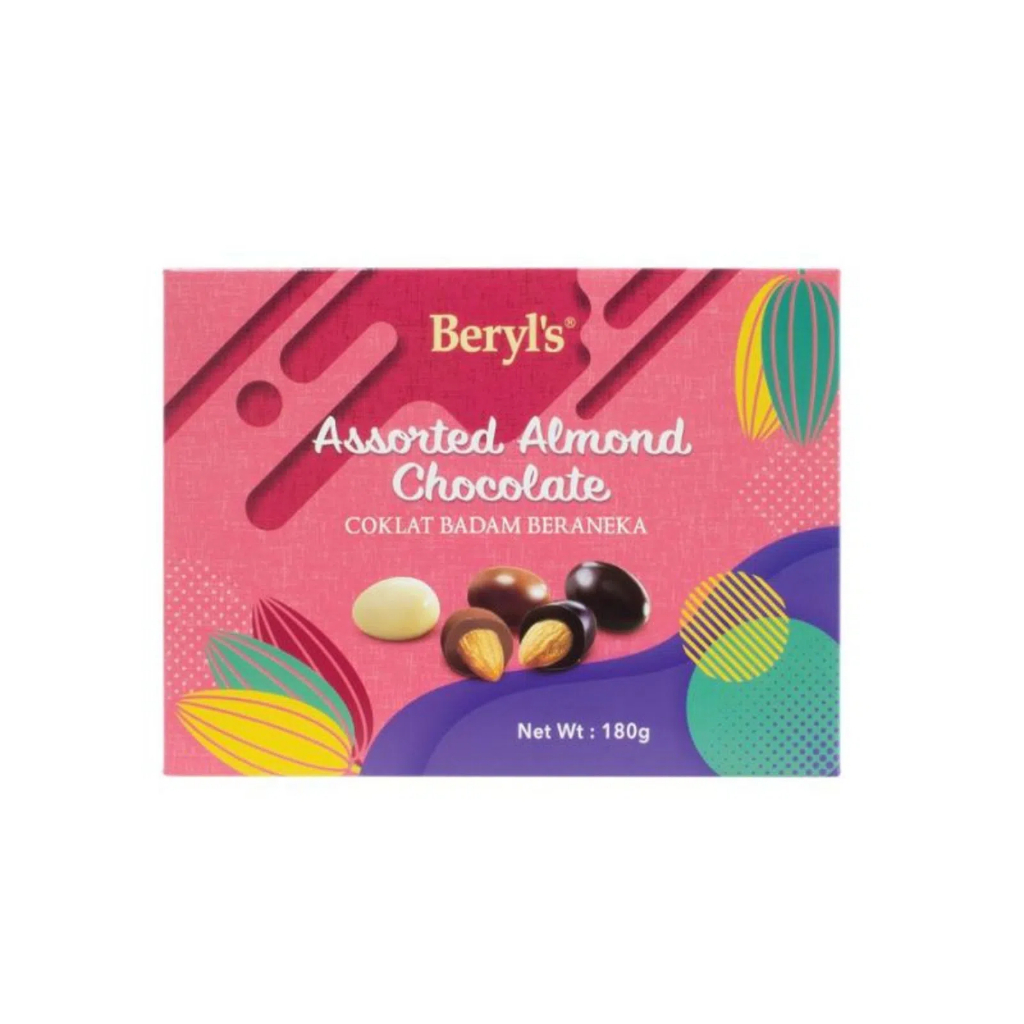 

Cokelat Import [EXP DATE 2025] Beryls Beryl's Assorted Almond White Milk Chocolate Oleh-Oleh Handcarry Jastip Malaysia KL Almond Milk Raisin Milk Almond Dark Almond Bittersweet Almond Greentea Almond White Choco Assorted Mix Almond Crunchy Almond Milk