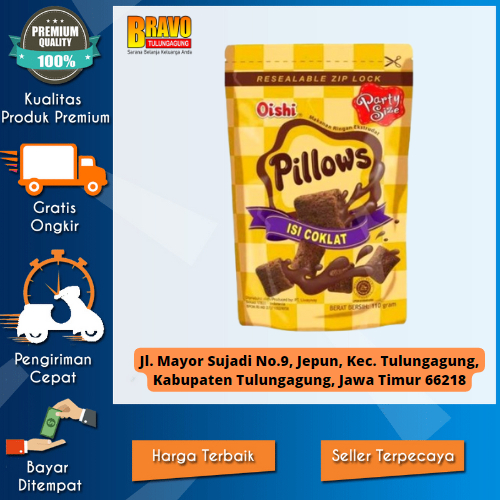 

Bravo Supermarket Tulungagung - Oishi Pillows Coklat 110 Gram